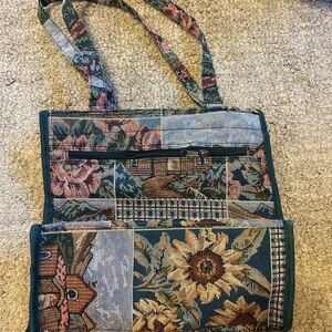 Floral Tapestry Shoulder Bag